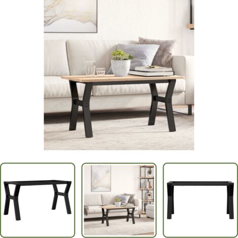 vidaXL Estructura en Y -  Patas de mesa de centro estructura Y acero 80x40x43 cm