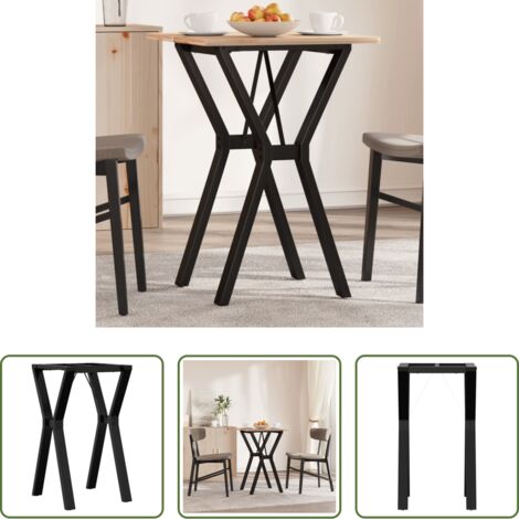 vidaXL Estructura en Y -  Patas de mesa de comedor estructura Y acero 40x40x73 cm