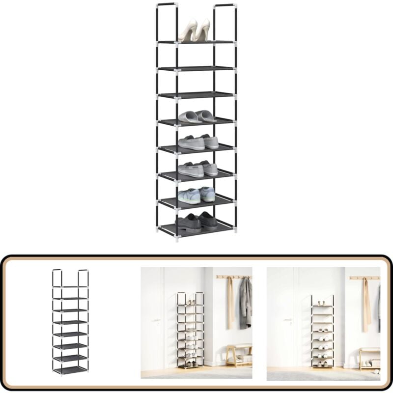 Vidaxl - tagère à chaussures 8 niveaux 44x28x145 cm tissu non-tissé