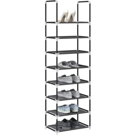 vidaXL Étagère à chaussures 8 niveaux 44x28x145 cm tissu non-tissé