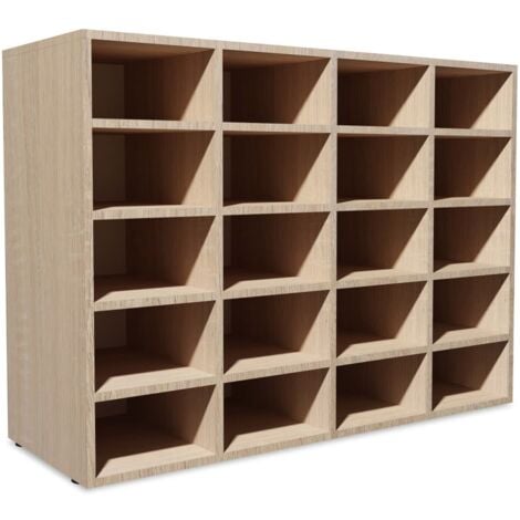 vidaXL Étagère à Chaussures Aggloméré Range-chaussure Organisateur Chêne/Blanc