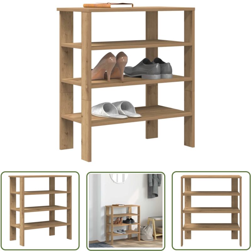 The Living Store - vidaXL Étagère à chaussures chêne artisanal bois d'ingénierie