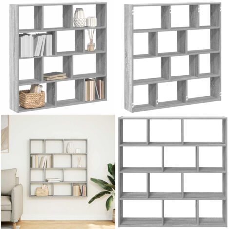 vidaXL Étagère cube murale 12 compartiments sonoma gris