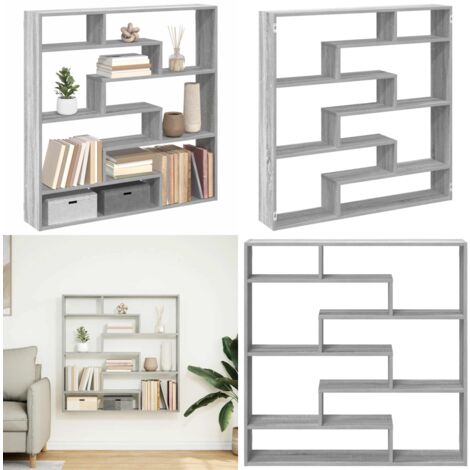 vidaXL Étagère cube murale 7 compartiments sonoma gris