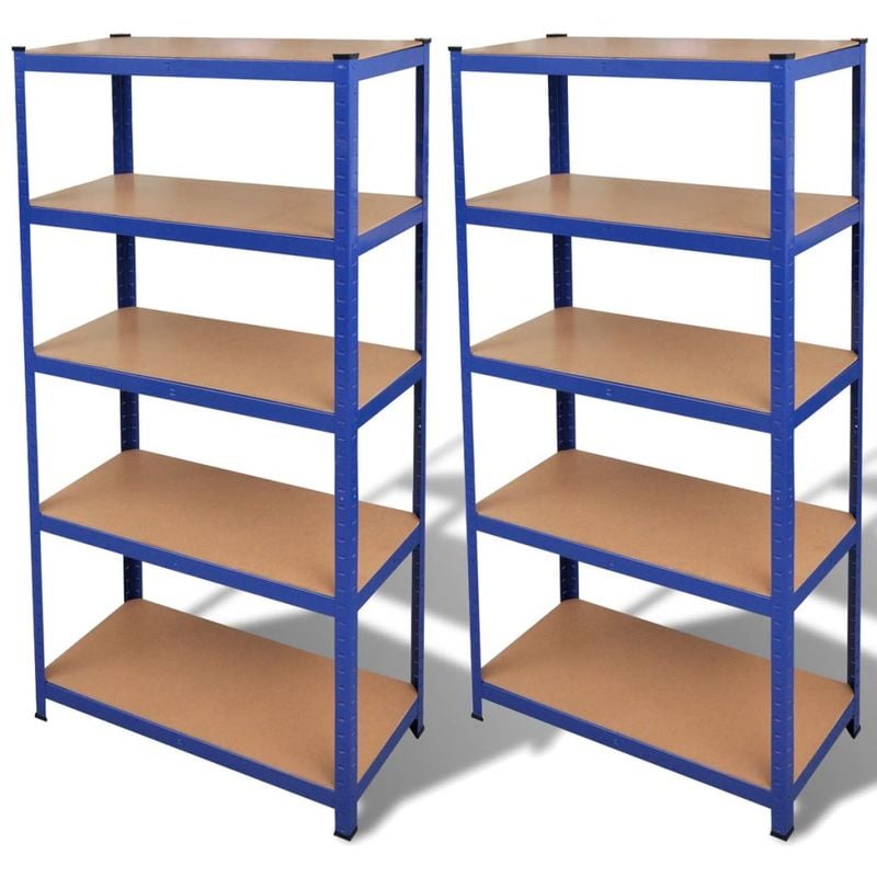 etagere de rangement 2 pcs Bleu