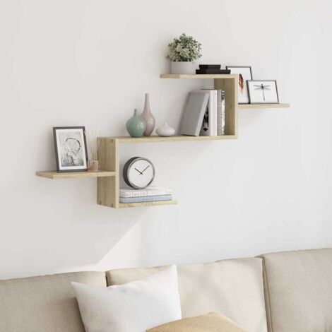 vidaXL Étagère murale chêne sonoma 104x15x49 cm bois d'ingénierie