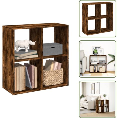 vidaXL Étagère séparatrice de pièce chêne fumé 69,5x29x69,5 cm