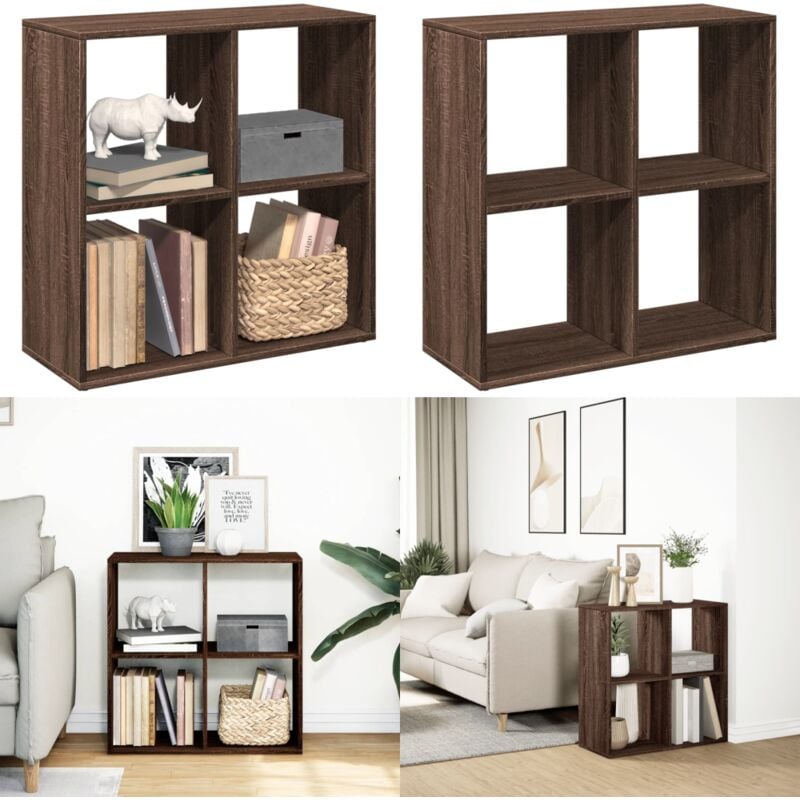 Tagère séparatrice de pièce chêne marron 69,5x29x69,5 cm - Vidaxl