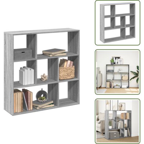 vidaXL Étagère séparatrice de pièce sonoma gris 102x29x103,5 cm