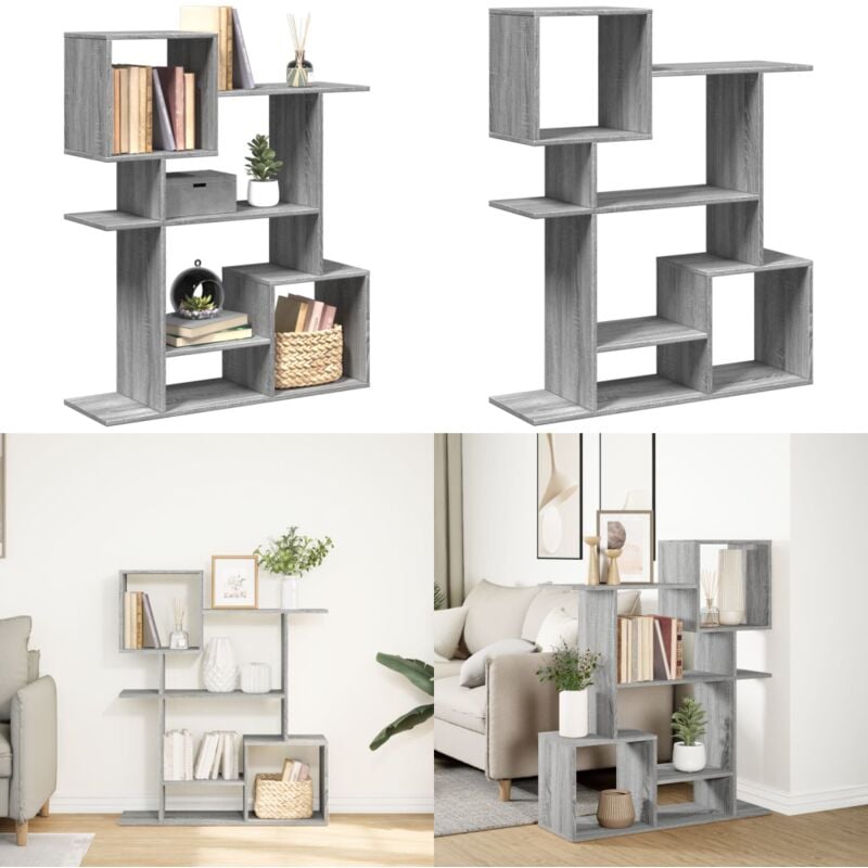 Vidaxl - tagère séparatrice de pièce sonoma gris 92x29x112 cm