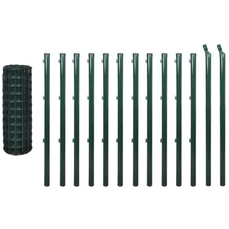 vidaXL Euro Fence Durable Weather and Corrosion Resistant Fencing Barriers Heavy Duty Fence Protection Panel Steel Green Multi Sizes