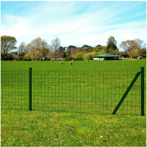 vidaXL Eurozaun Stahl 25 x 1,2 m Grün