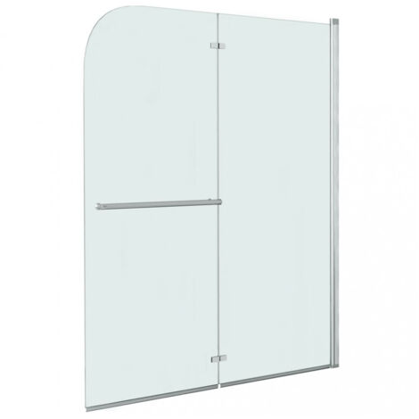 vidaXL Faltbare Duschkabine 2 Paneele ESG 120x140 cm