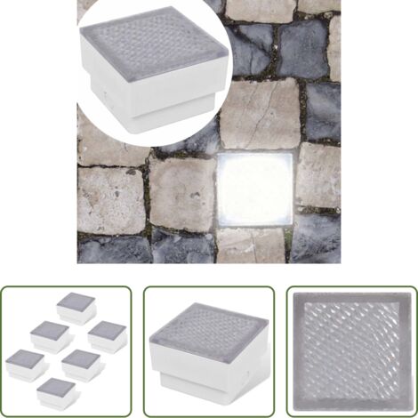 vidaXL Faretti LED interrati -  Faretti LED da Incasso 6 pz 100x100x68 mm