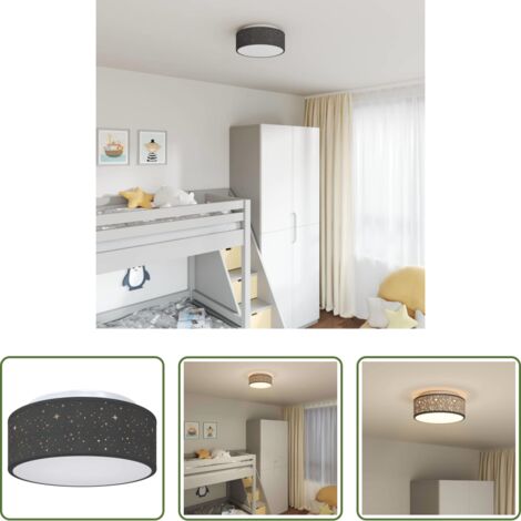 vidaXL Faretti regolabili -  Lampada da soffitto Nero 30 x 30 x 13,5 cm Tessuto