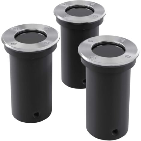 vidaXL Faretto Carrabile a LED Rotondo 3 pz per Esterno