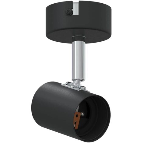 vidaXL Faretto da soffitto Nero 6.5 x 6 x 11.5 cm Acciaio