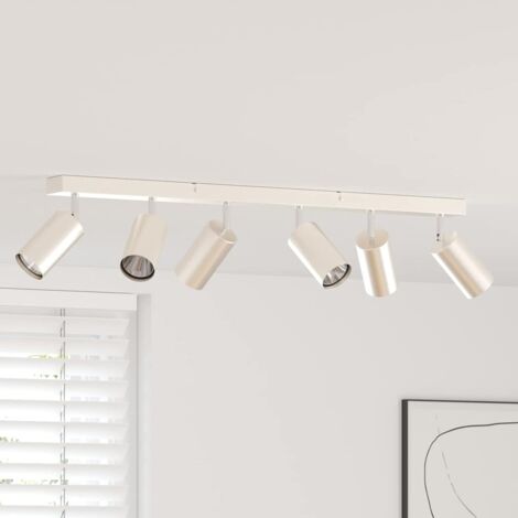 vidaXL Faretto da soffitto Nichel spazzolato 73 x 5.5 x 16.5 cm