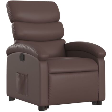 vidaXL Fauteuil inclinable marron similicuir