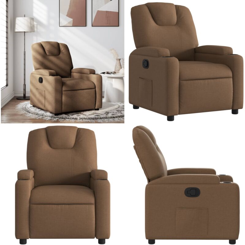 Vidaxl - Fauteuil inclinable Marron Tissu