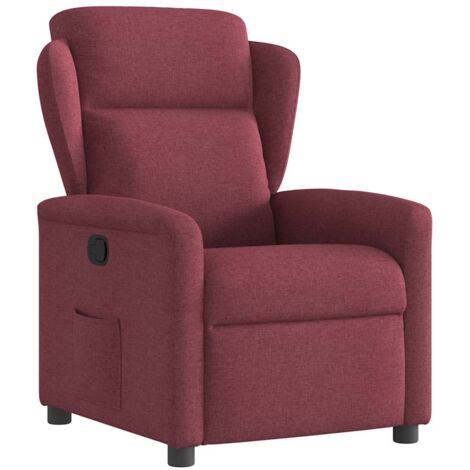 Vidaxl – Fauteuil relax inclinable rouge bordeaux – Tissu 100% polyester – Inclinaison 135° – Dimensions 78x95x100 cm – Capacité 110 kg - vidaXL104295