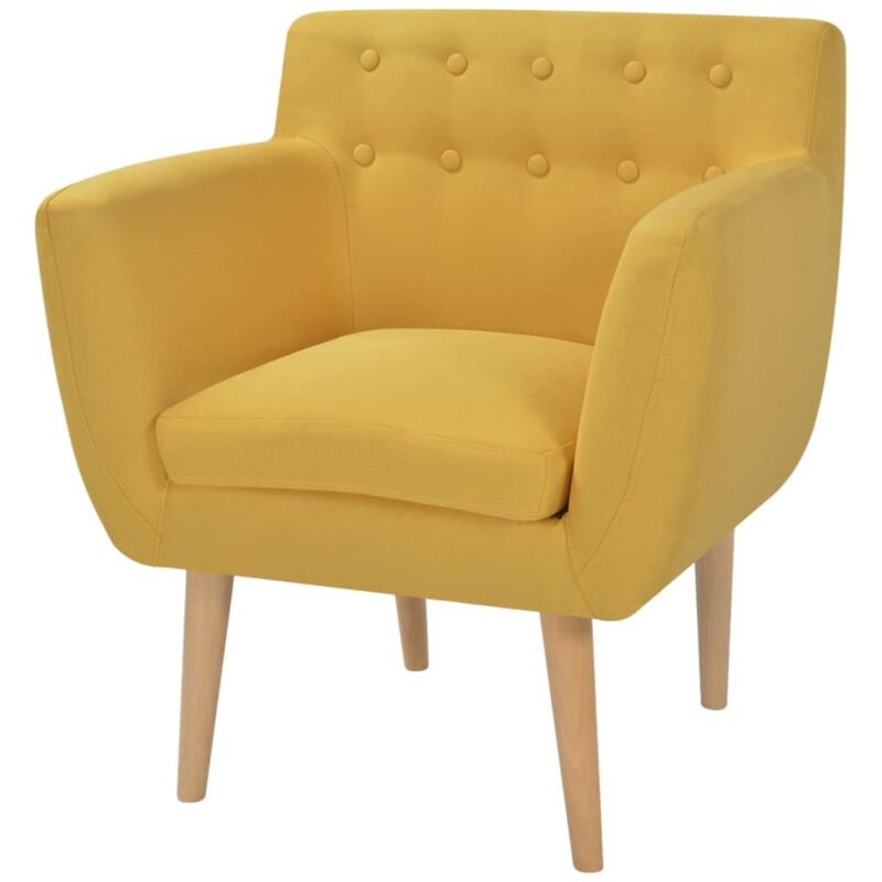 Fauteuil jaune tissu Vidaxl