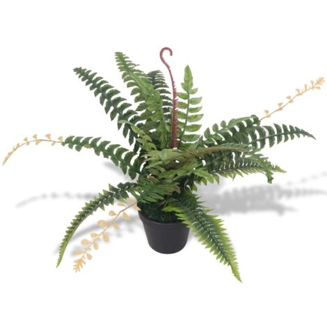 vidaXL Felce Pianta Artificiale con Vaso 50 cm Verde