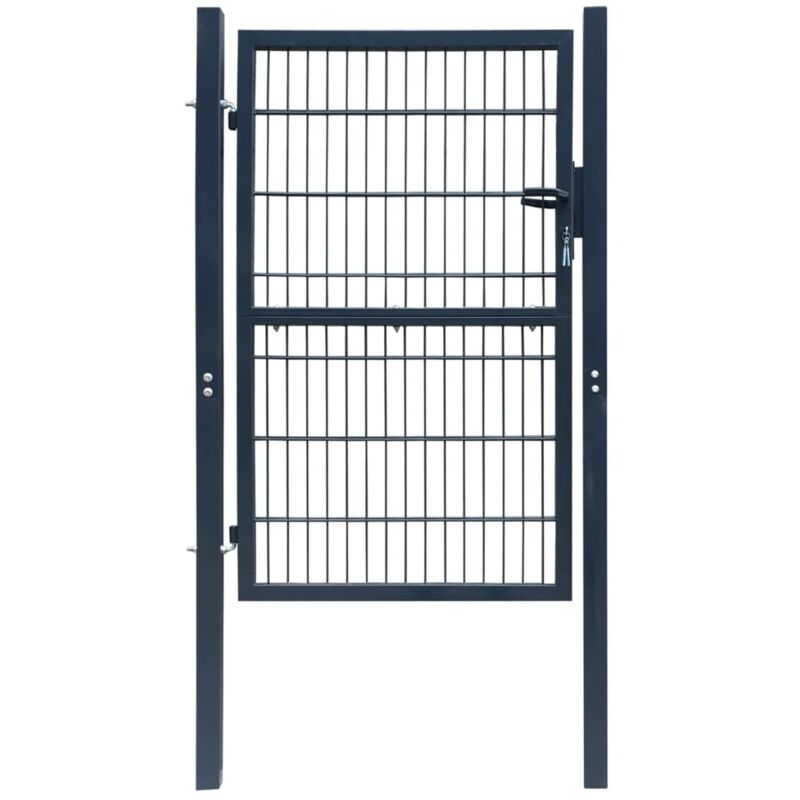 Fence Gate Steel 103x250 cm Anthracite - Grey - Vidaxl
