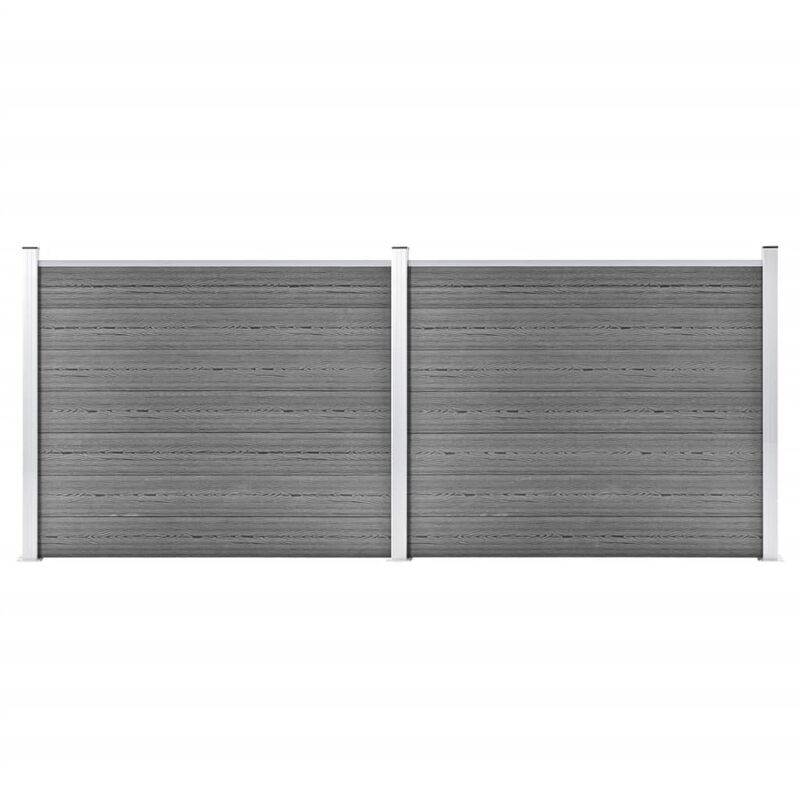 Vidaxl - Fence Panel Set WPC 353x146 cm Grey - Grey