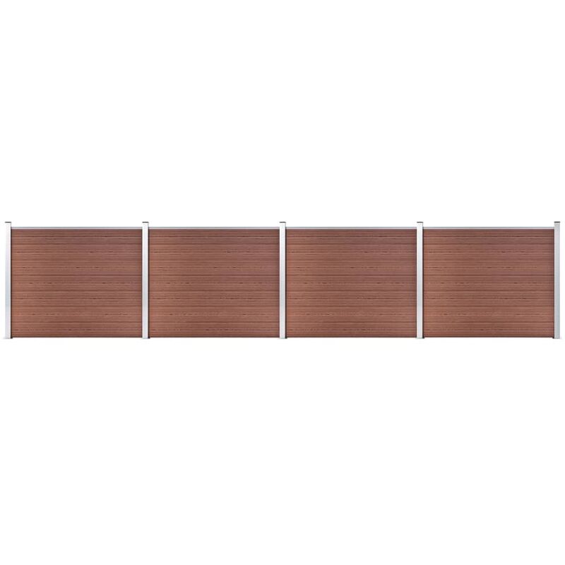 Vidaxl - Fence Panel Set WPC 699x146 cm Brown - Brown