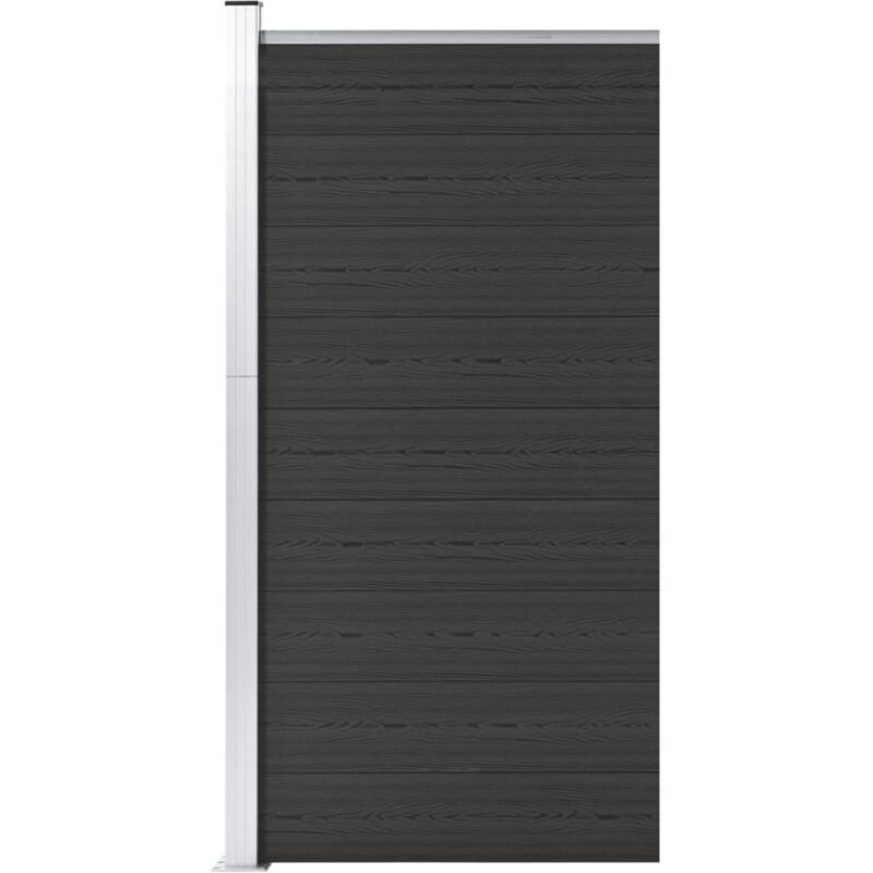 Vidaxl - Fence Panel WPC 95x186 cm Black - Black