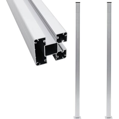 vidaXL Fence Posts 2 pcs Aluminium 185 cm