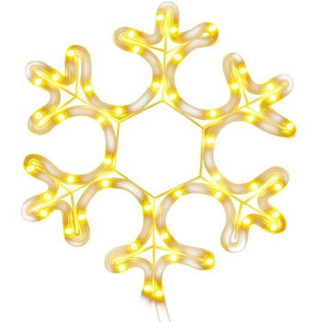 vidaXL Figura Natalizia Fiocco di Neve con 48 LED Bianco Caldo 27x27cm