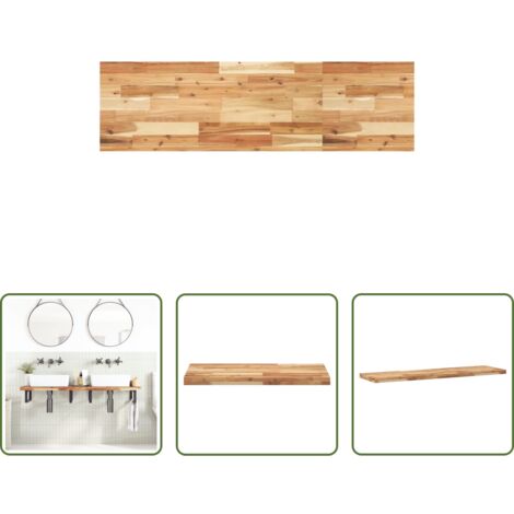 vidaXL Finitura a olio -  Piano da Bagno Finitura a Olio 120x40x4 cm in Legno di Acacia