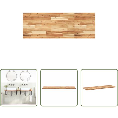 vidaXL Finitura a olio -  Piano da Bagno Finitura a Olio 120x50x2 cm in Legno di Acacia