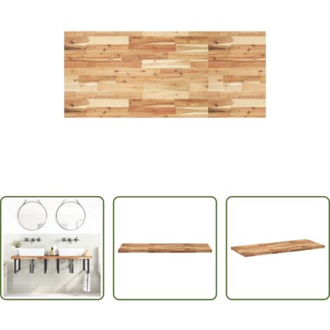vidaXL Finitura a olio -  Piano da Bagno Finitura a Olio 120x60x4 cm in Legno di Acacia
