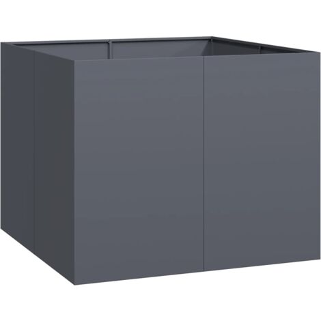 vidaXL Fioriera Antracite 100x100x80 cm in Acciaio