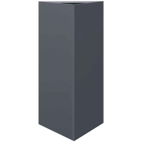 vidaXL Fioriera Antracite Triangolare 40x34,5x75 cm in Acciaio