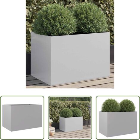vidaXL Fioriera argento -  Fioriera Argento 62x40x39 cm in Acciaio Zincato