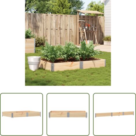 vidaXL Fioriera da balcone -  Fioriera da Giardino 150x100 cm in Legno Massello di Pino