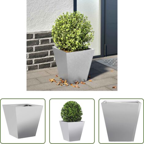 vidaXL Fioriera da balcone -  Fioriera da Giardino 30x30x30 cm Acciaio Zincato