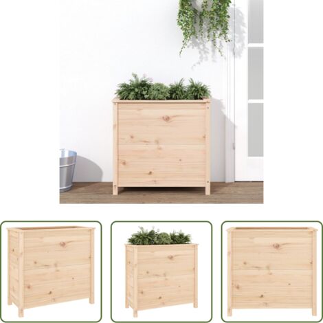 vidaXL Fioriera da balcone -  Fioriera da Giardino 82,5x40x78 cm in Legno Massello di Pino