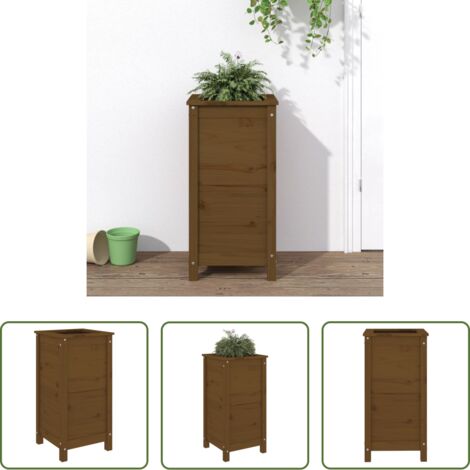vidaXL Fioriera da balcone -  Fioriera da Giardino Ambra 40x40x78 cm Legno Massello di Pino