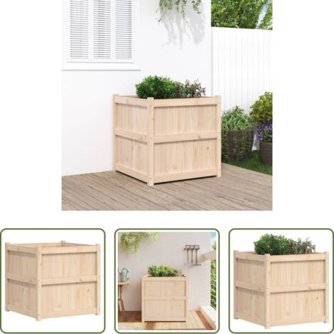 vidaXL Fioriera da esterno -  Fioriera da Giardino 70x70x70 cm in Legno Massello di Pino