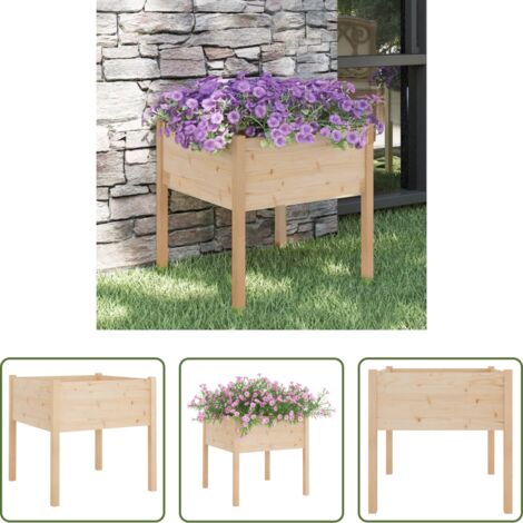vidaXL Fioriera da esterno -  Fioriera da Giardino 70x70x70 cm in Legno Massello di Pino