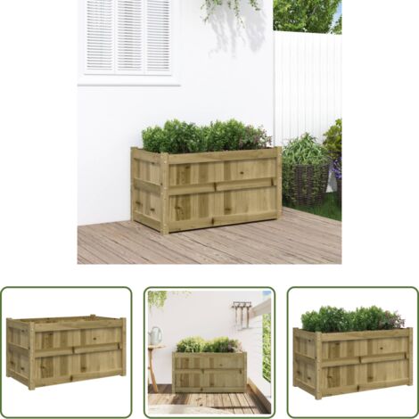 vidaXL Fioriera da esterno -  Fioriera da Giardino 90x50x50 cm in Legno di Pino Impregnato