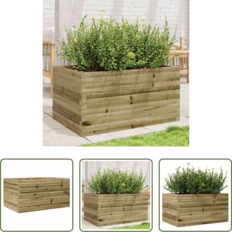 vidaXL Fioriera da esterno -  Fioriera da Giardino 90x60x45,5 cm in Legno di Pino Impregnato