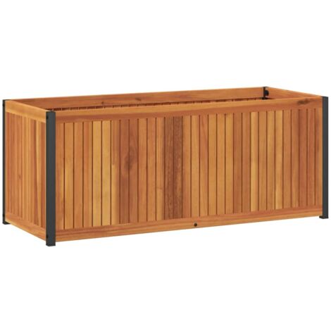 vidaXL Fioriera da Giardino 110x45x44 cm in Legno Acacia e Acciaio