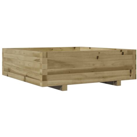 vidaXL Fioriera da Giardino 80x80x26,5 cm in Legno di Pino Impregnato
