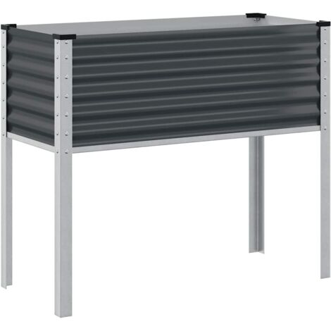 vidaXL Fioriera da giardino antracite 100x45x90 cm in acciaio